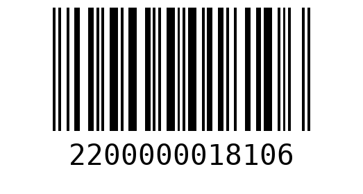 Штрихкод 2200000018106