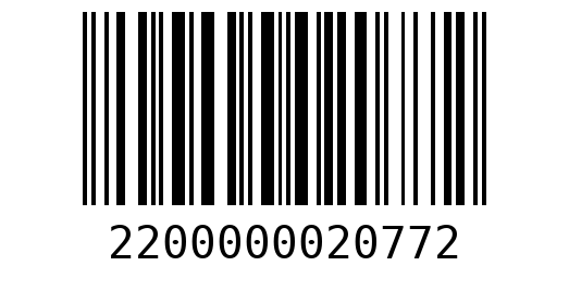 Штрихкод 2200000020772