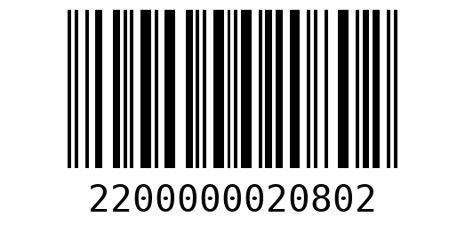 Штрихкод 2200000020802