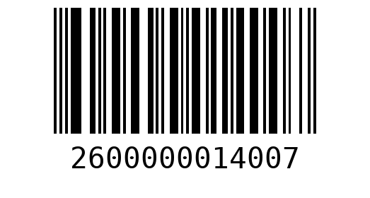 Штрихкод 2600000014007