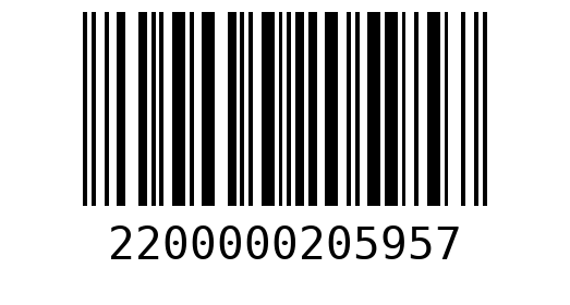 Штрихкод 2200000205957