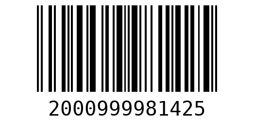 Штрихкод 2000999981425