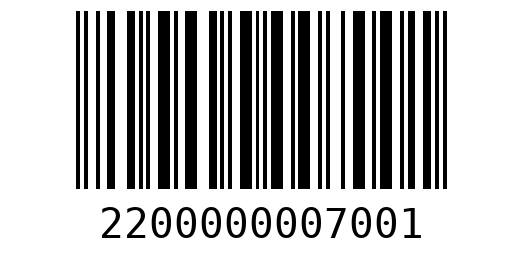 Штрихкод 2200000007001
