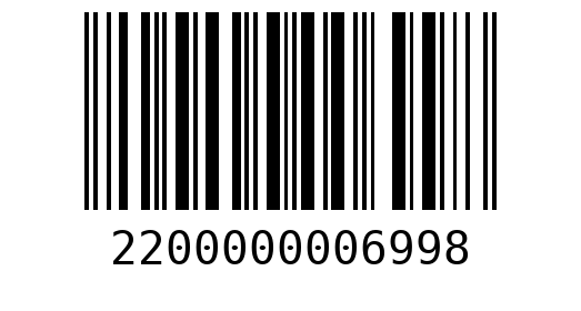Штрихкод 2200000006998