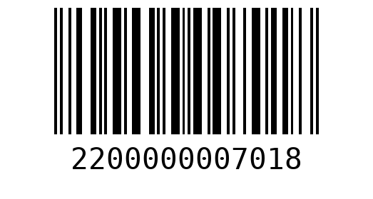 Штрихкод 2200000007018