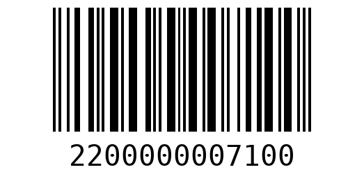 Штрихкод 2200000007100