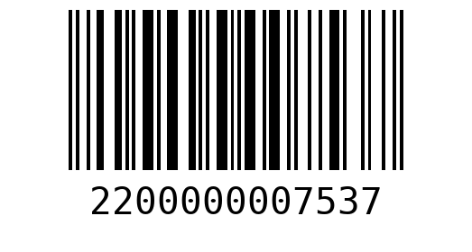 Штрихкод 2200000007537