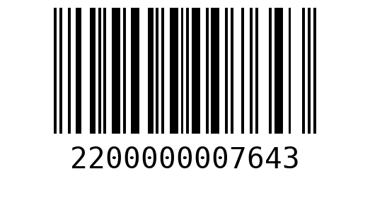Штрихкод 2200000007643