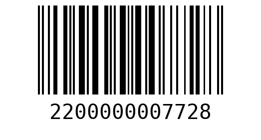 Штрихкод 2200000007728