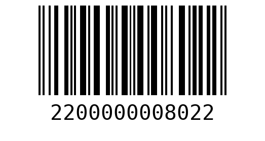 Штрихкод 2200000008022