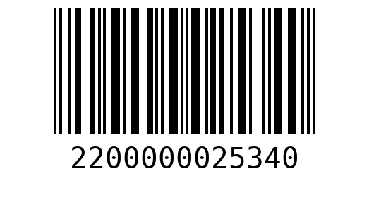 Штрихкод 2200000025340
