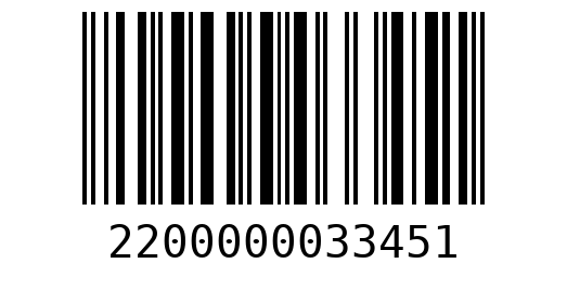 Штрихкод 2200000033451