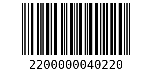 Штрихкод 2200000040220