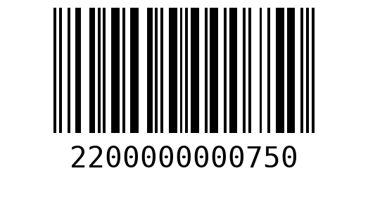 Штрихкод 2200000000750