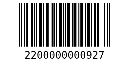 Штрихкод 2200000000927