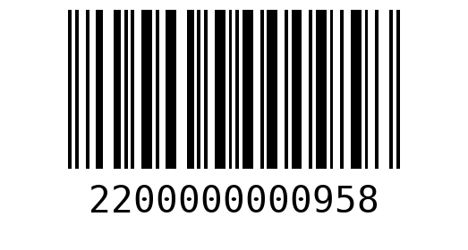 Штрихкод 2200000000958