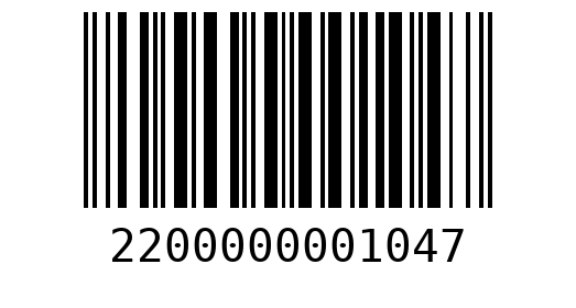 Штрихкод 2200000001047