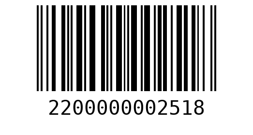 Штрихкод 2200000002518