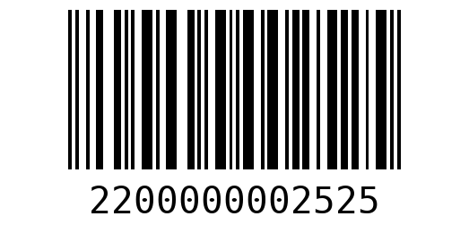 Штрихкод 2200000002525