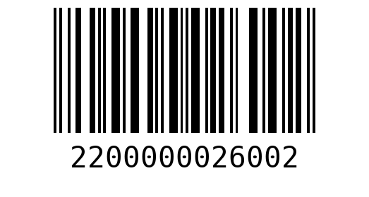 Штрихкод 2200000026002