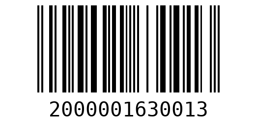 Штрихкод 2000001630013