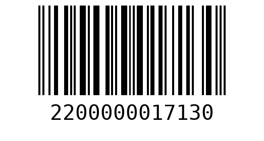 Штрихкод 2200000017130