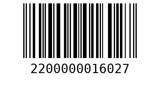Штрихкод 2200000016027