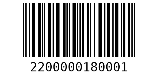 Штрихкод 2200000180001