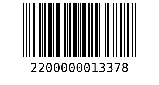 Штрихкод 2200000013378