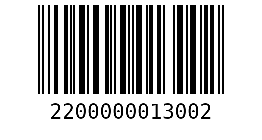 Штрихкод 2200000013002