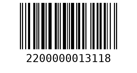 Штрихкод 2200000013118