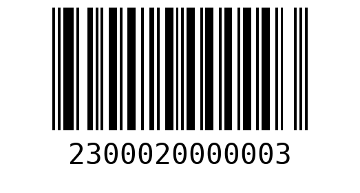 Штрихкод 2300020000003
