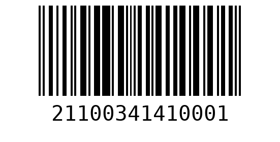 Штрихкод 21100341410000