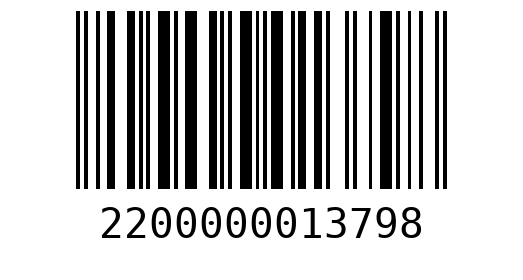 Штрихкод 2200000013798