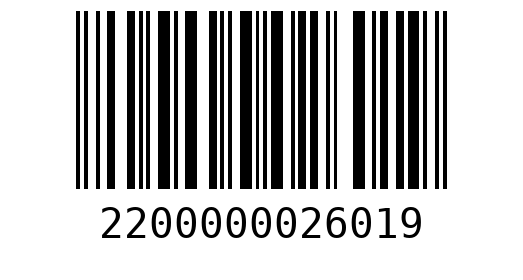 Штрихкод 2200000026019