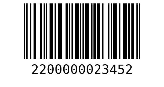 Штрихкод 2200000023452