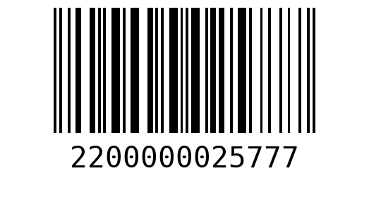 Штрихкод 2200000025777