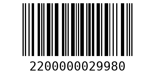 Штрихкод 2200000029980
