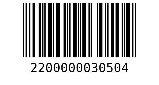 Штрихкод 2200000030504