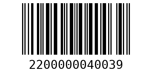 Штрихкод 2200000040039