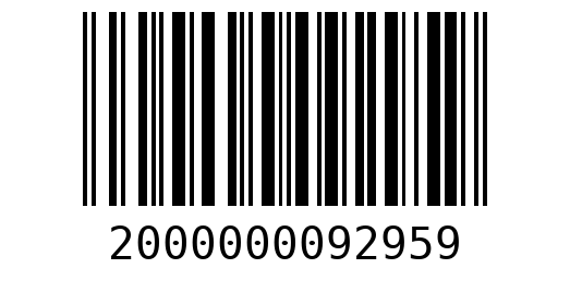 Штрихкод 2000000092959