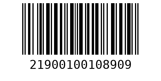 Штрихкод 21900100108900