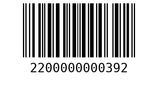 Штрихкод 2200000000392