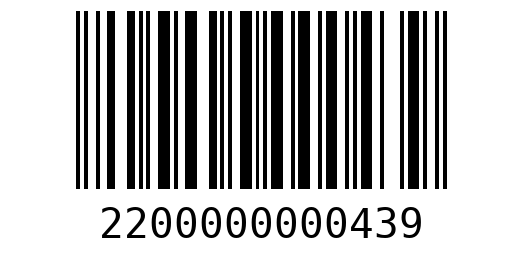 Штрихкод 2200000000439