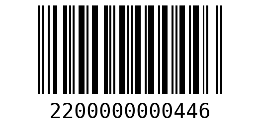Штрихкод 2200000000446