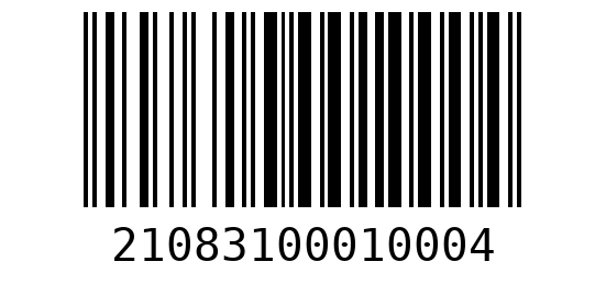 Штрихкод 21083100010000