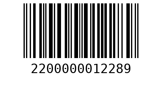 Штрихкод 2200000012289