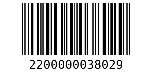 Штрихкод 2200000038029