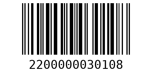 Штрихкод 2200000030108