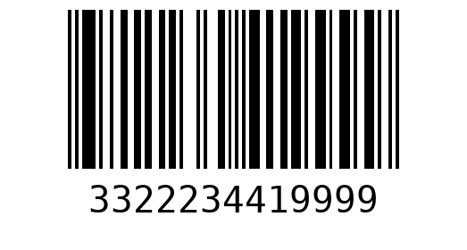 Штрихкод 3322234419999